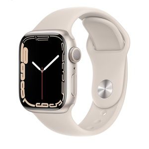Apple Watch Series 7 GPS, 41mm Starlight Aluminum Case and Mag Safe Duo Charger